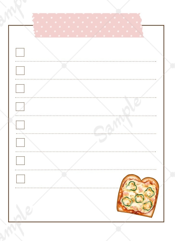 トースト柄メモ(リスト)