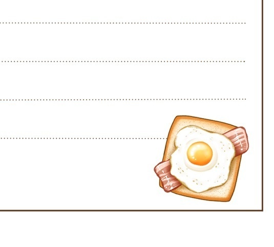 トースト柄メモ(リスト)