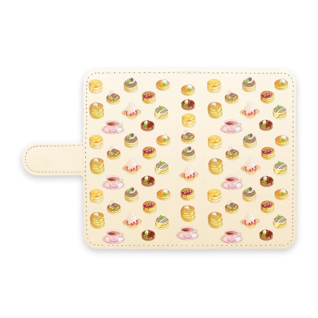 パンケーキいっぱい！手帳型Androidケース 