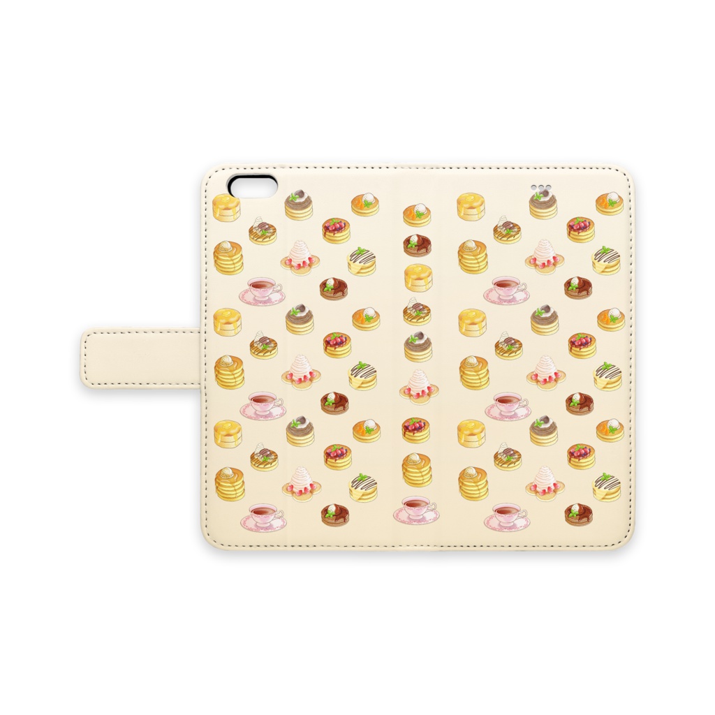 パンケーキいっぱい!手帳型iPhoneケース