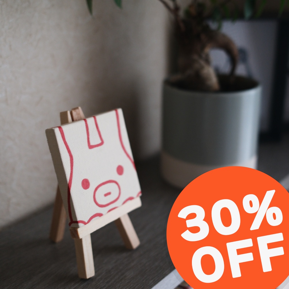 【✨️SALE✨️】ミニキャンバス「ポンコツうさぎは小さい」