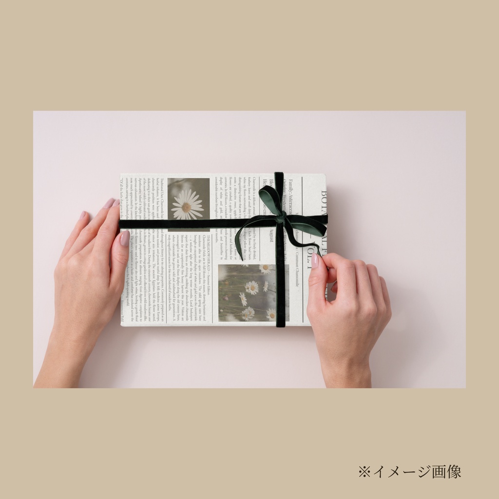 ラッピングペーパー カモミール【白】