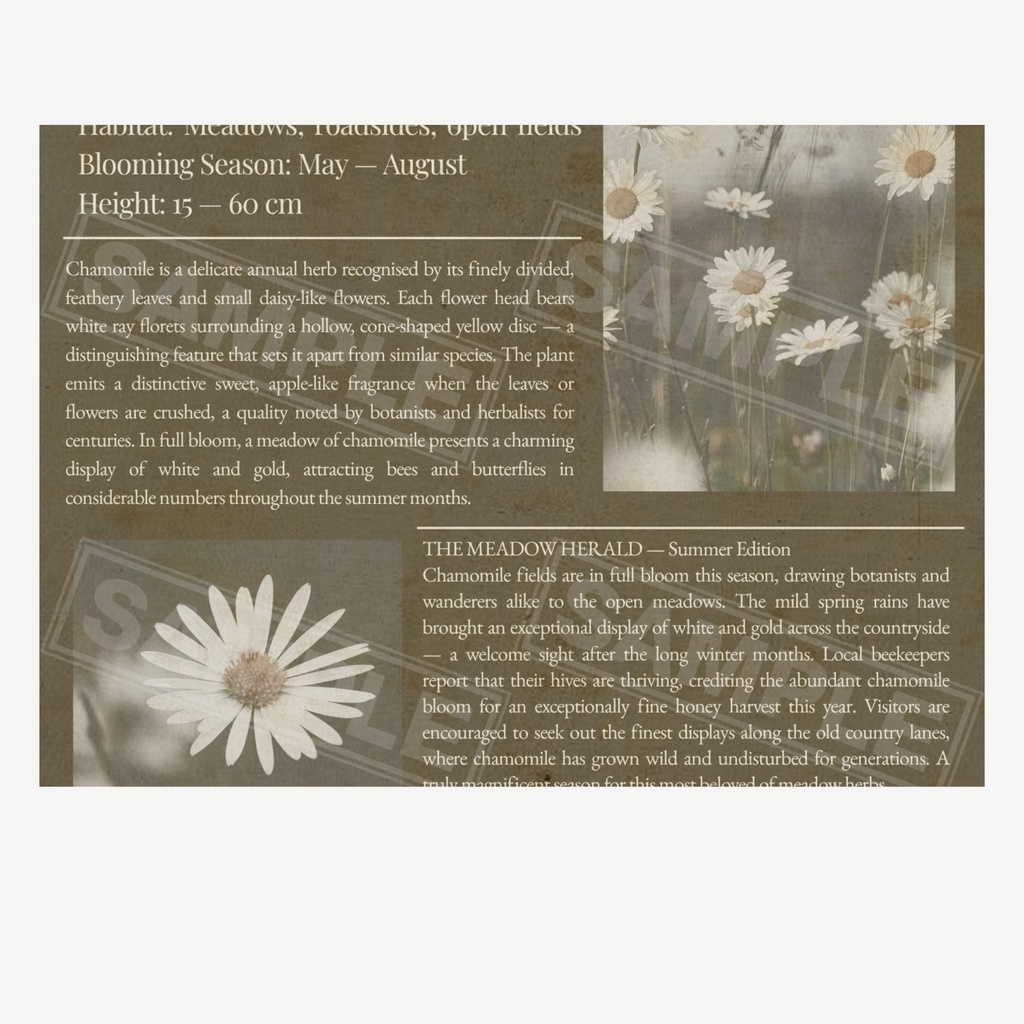 ラッピングペーパー カモミール【こげ茶】