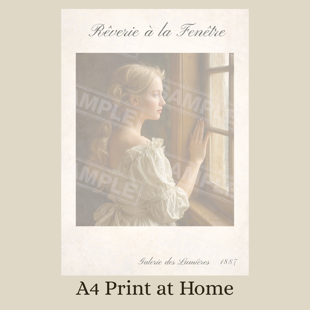 アートポスター Rêverie à la Fenêtre