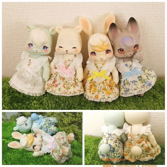 小花柄フリルワンピース/オールインワン