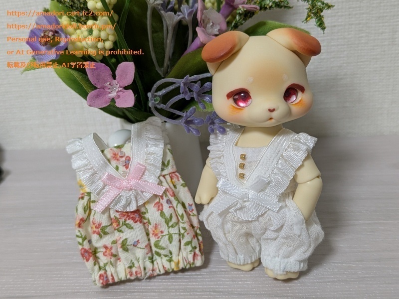 小花柄フリルワンピース/オールインワン