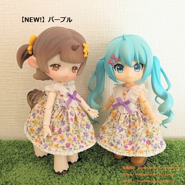 小花柄・ホワイトワンピース