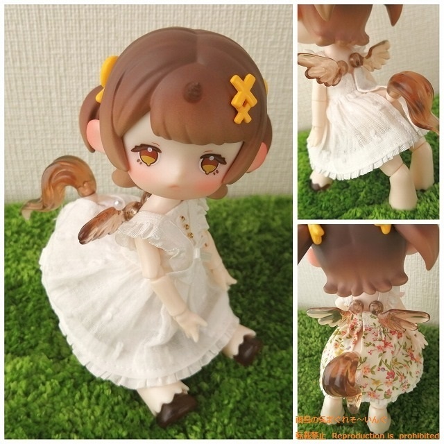 小花柄・ホワイトワンピース