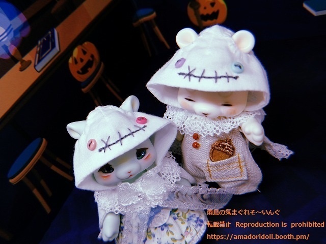 おみみがだせるおばけフードケープ