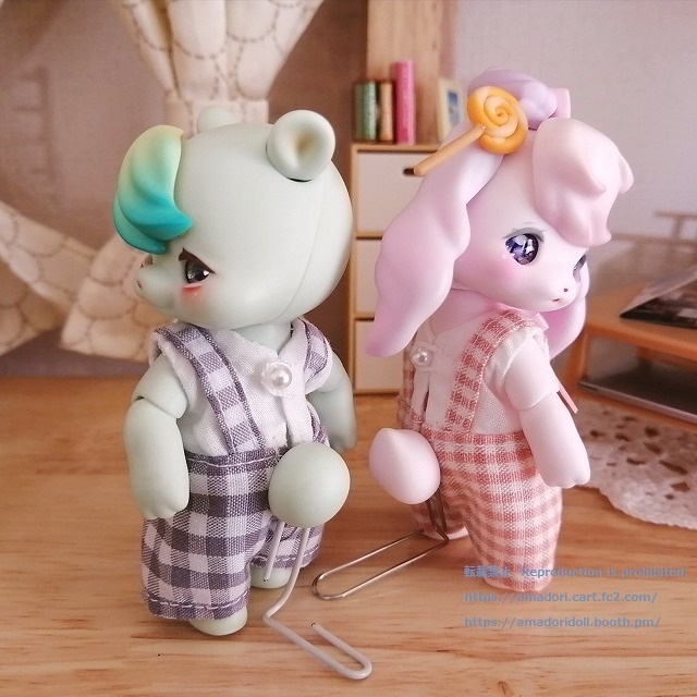 ギンガムチェックのオールインワン
