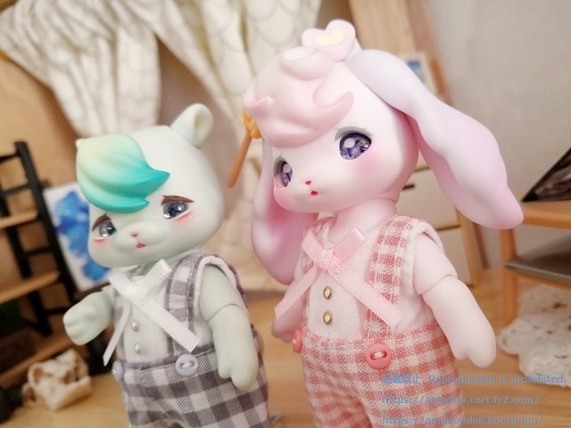 ギンガムチェックのオールインワン