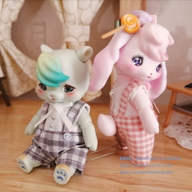 ギンガムチェックのオールインワン
