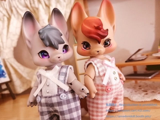 ギンガムチェックのオールインワン