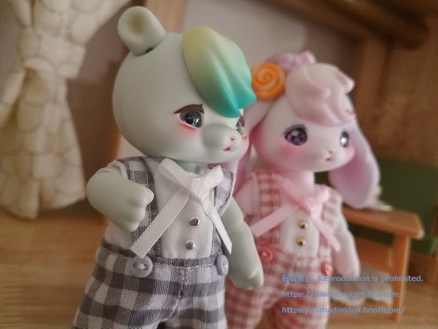 ギンガムチェックのオールインワン