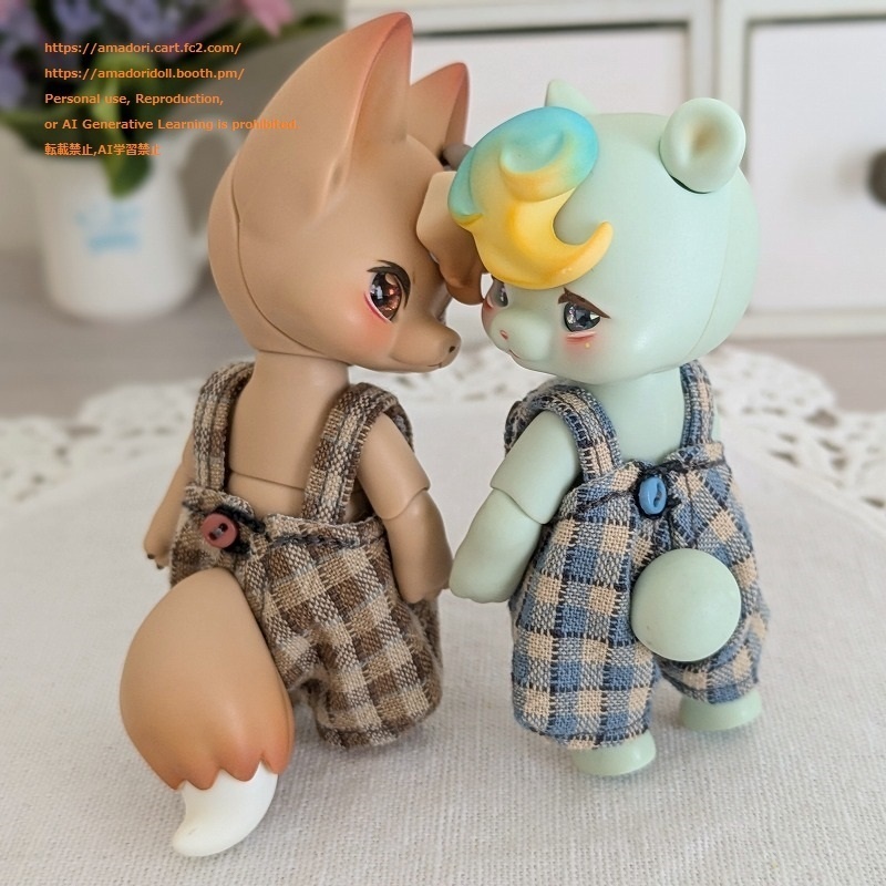 チェック柄サロペット