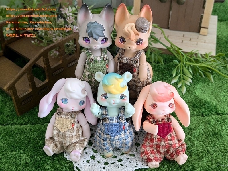 チェック柄サロペット