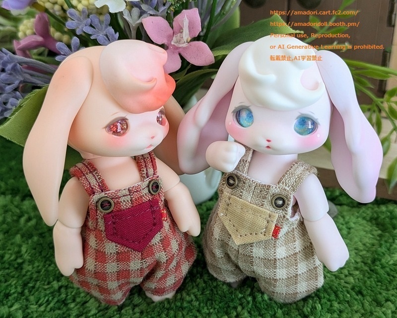 チェック柄サロペット