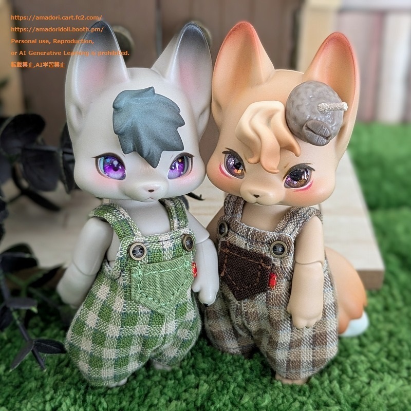 チェック柄サロペット