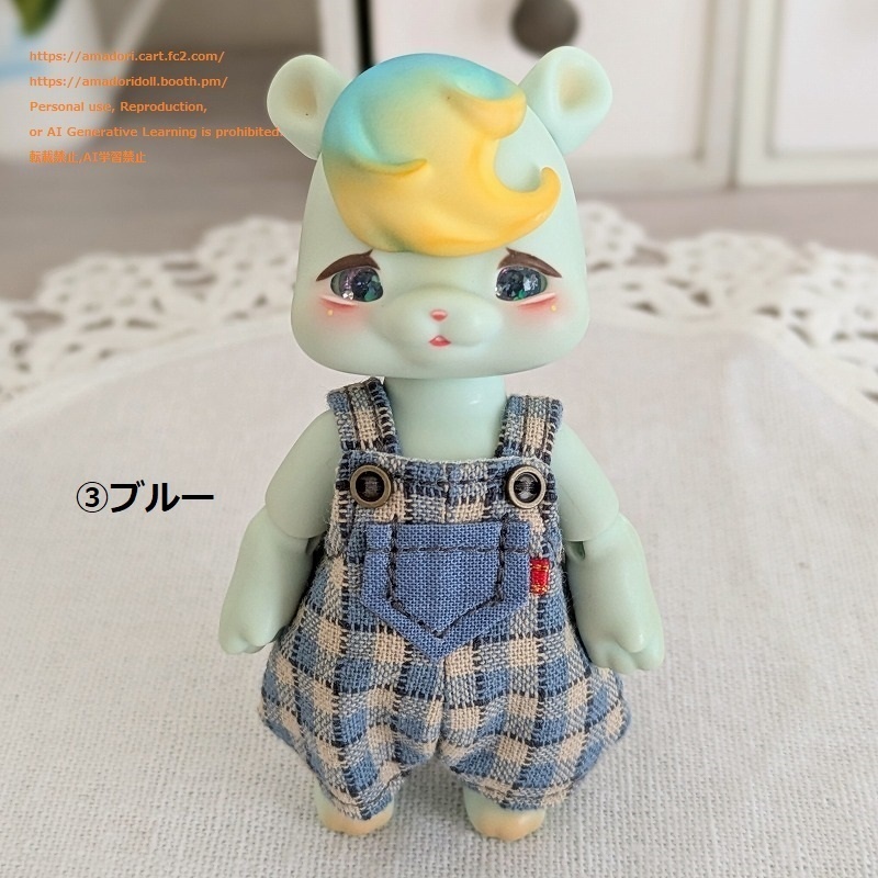 チェック柄サロペット