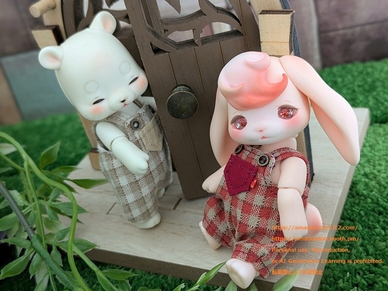 チェック柄サロペット