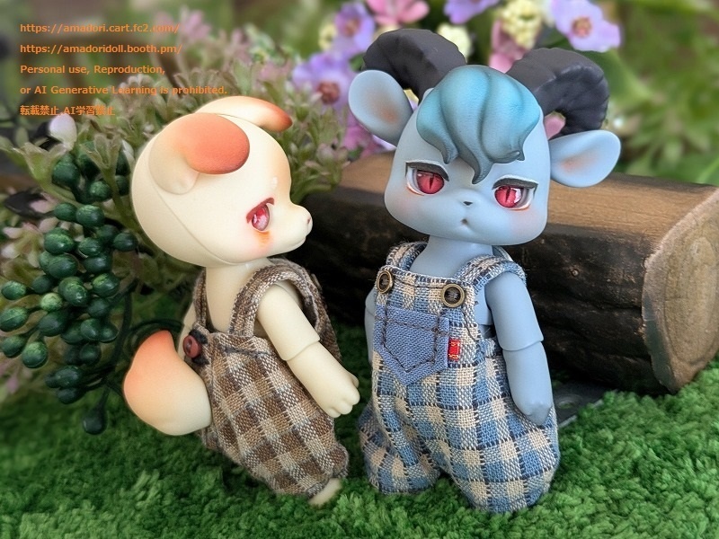 チェック柄サロペット