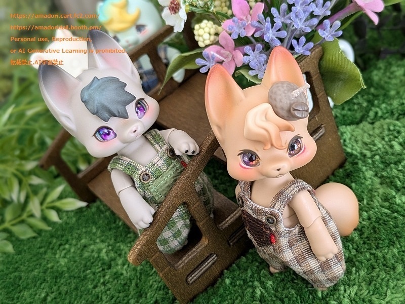 チェック柄サロペット