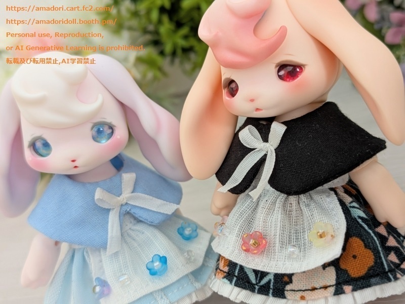 ケープ付きエプロンワンピ