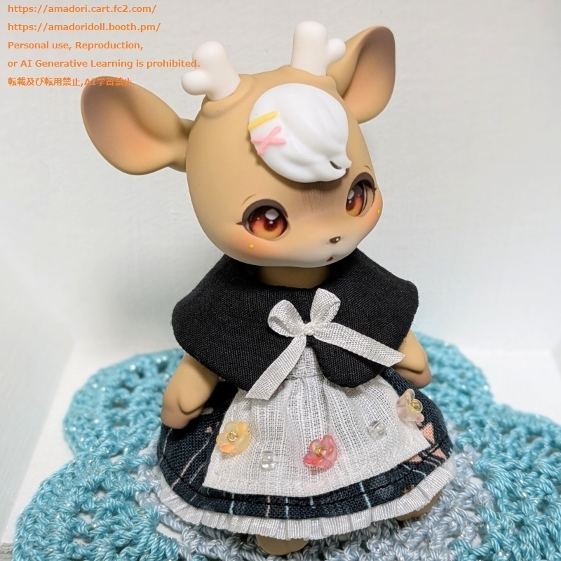 ケープ付きエプロンワンピ