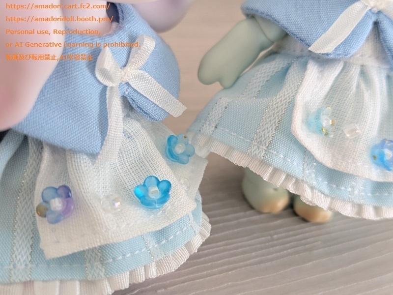 ケープ付きエプロンワンピ