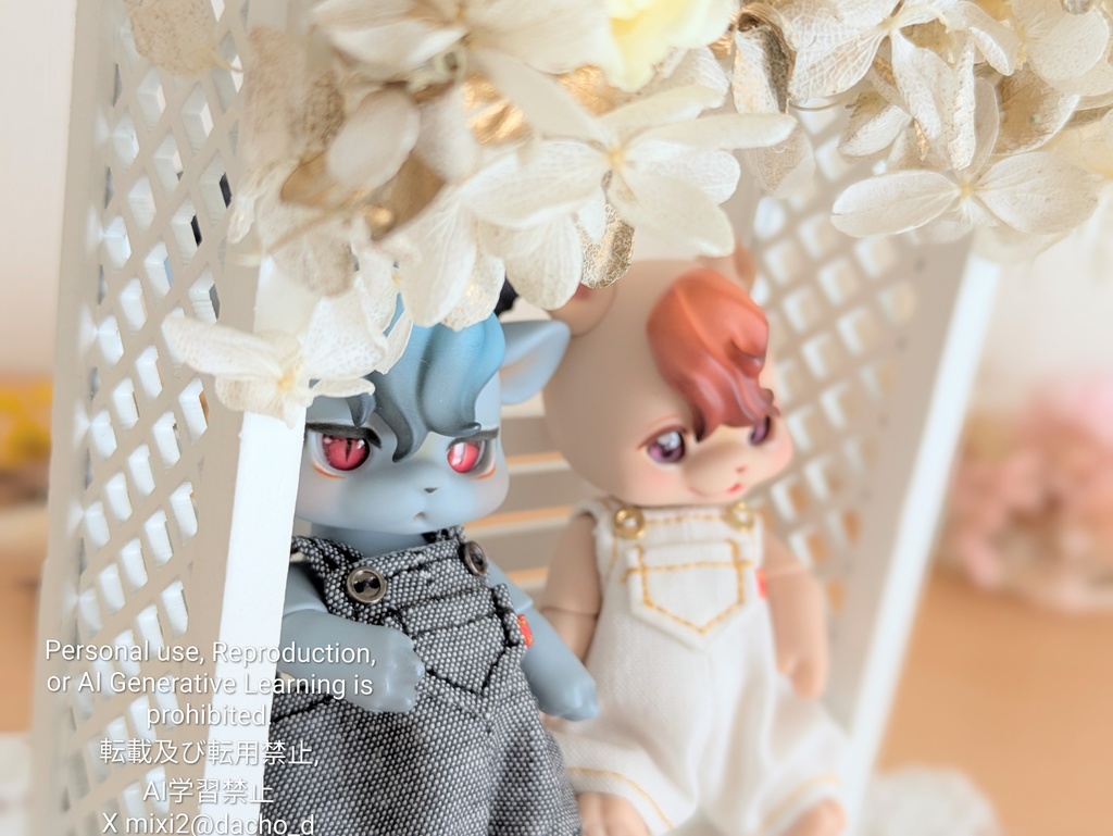 お花のベンチ/花束