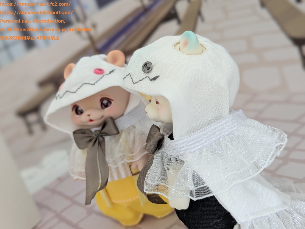 おみみがだせるおばけフードケープ