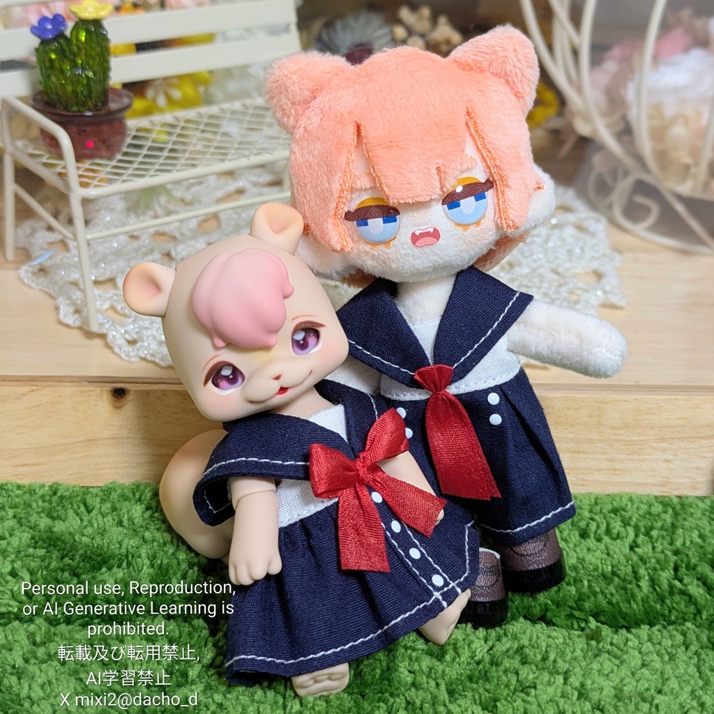 セーラーカラーのワンピース