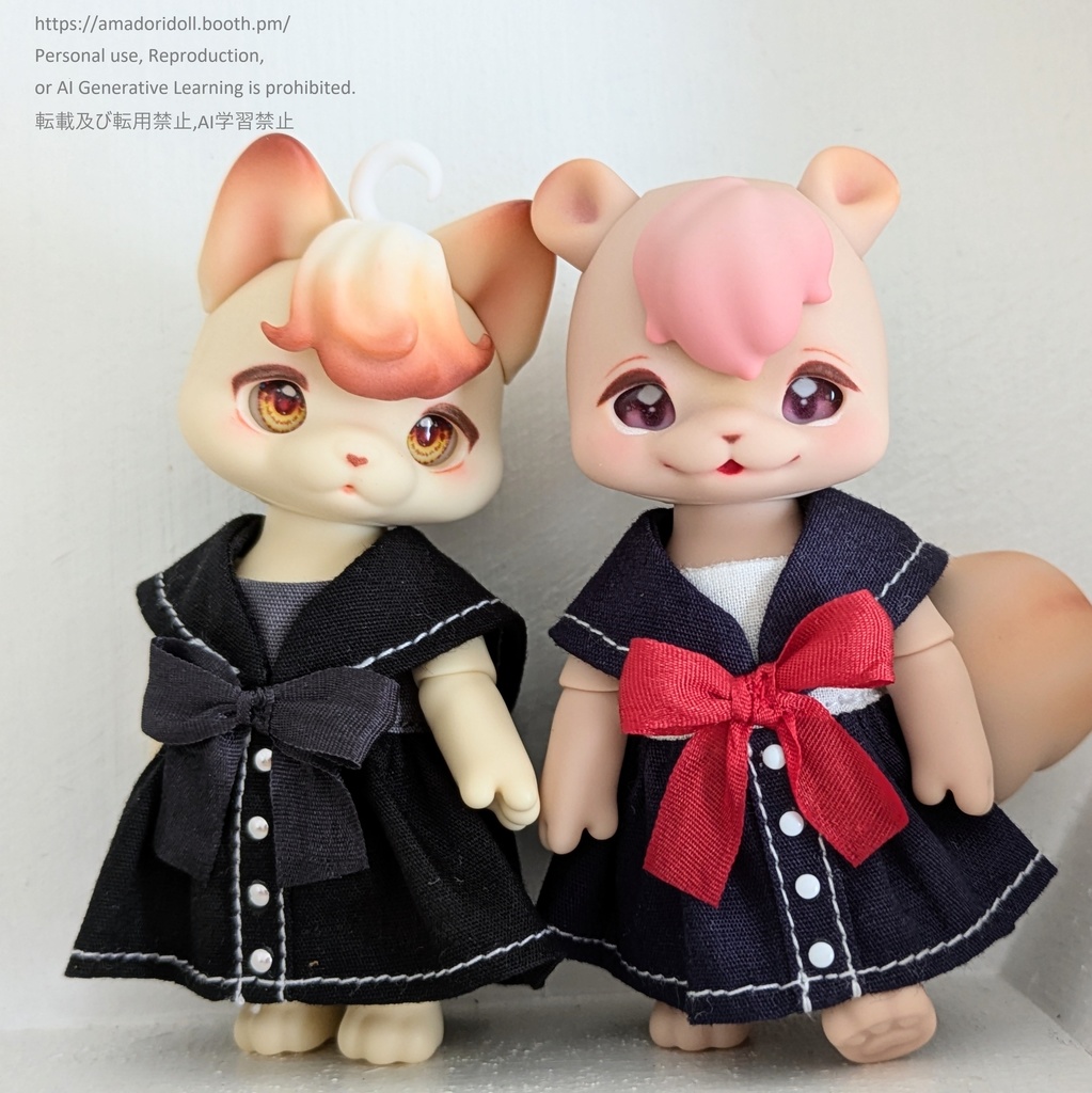 セーラーカラーのワンピース