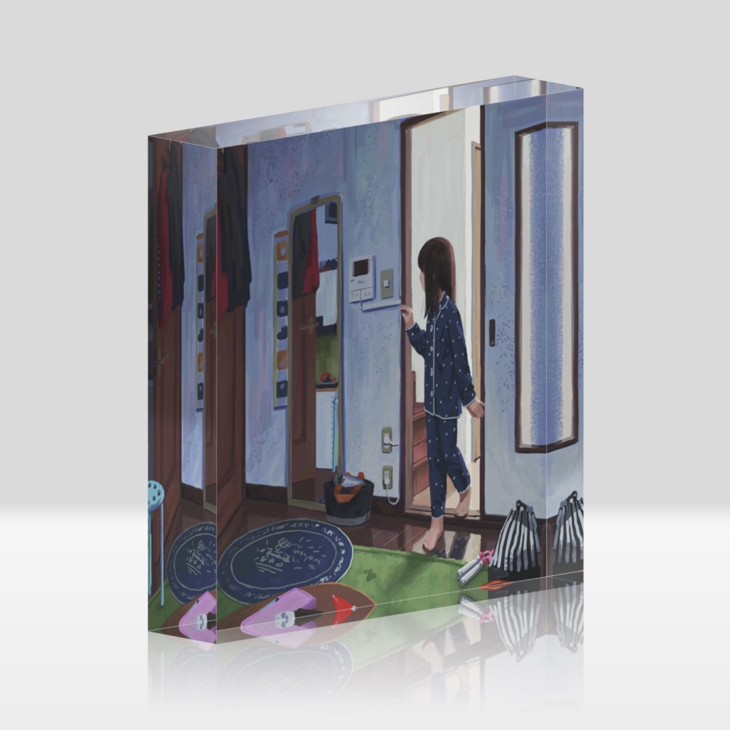 「ちょっと早起き」　アクリルブロック