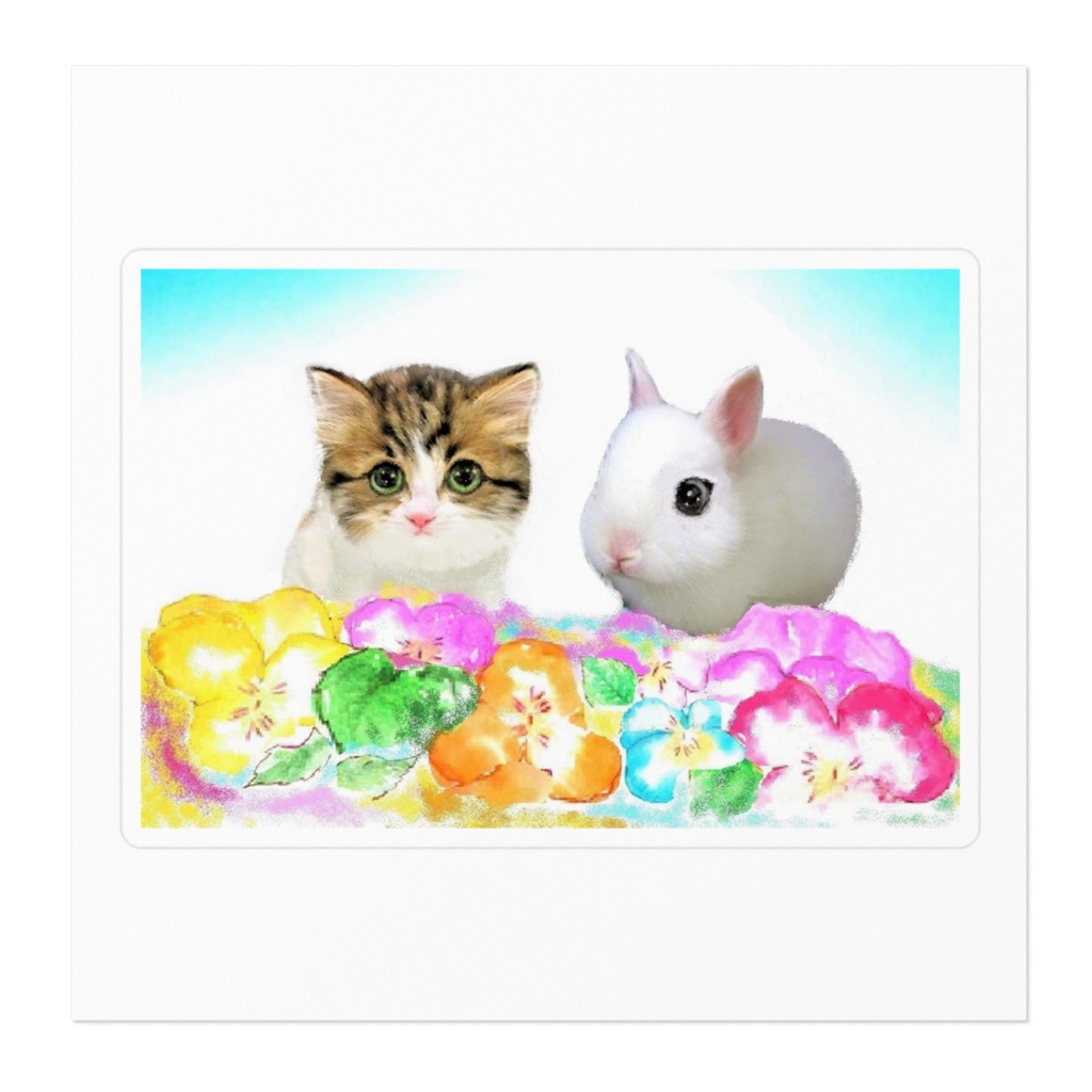 子猫と子うさぎ