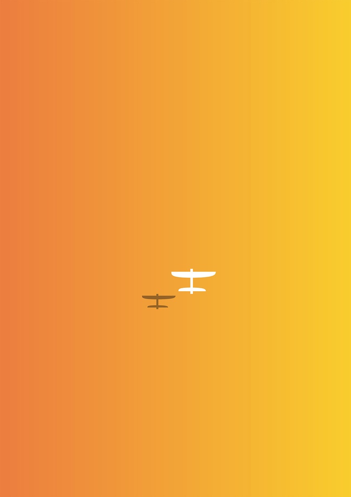 ソロⅢ（夕陽の中の飛行機）。。