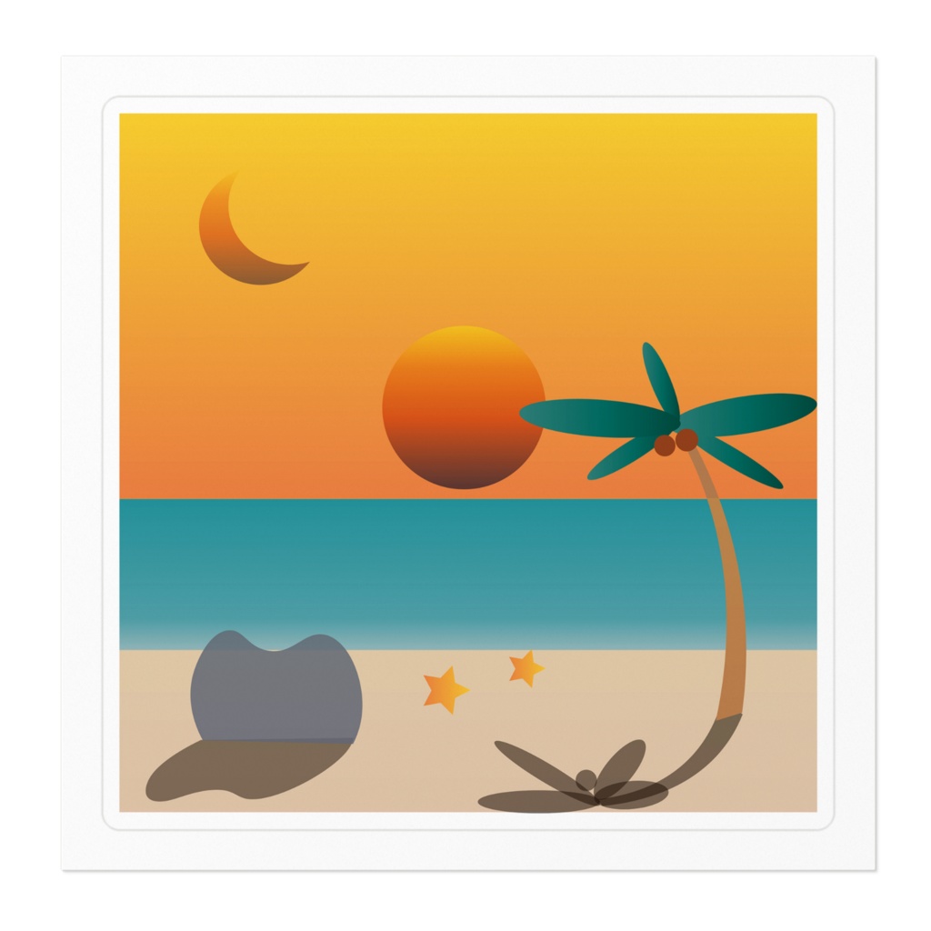 南国(夕刻)・ステッカー