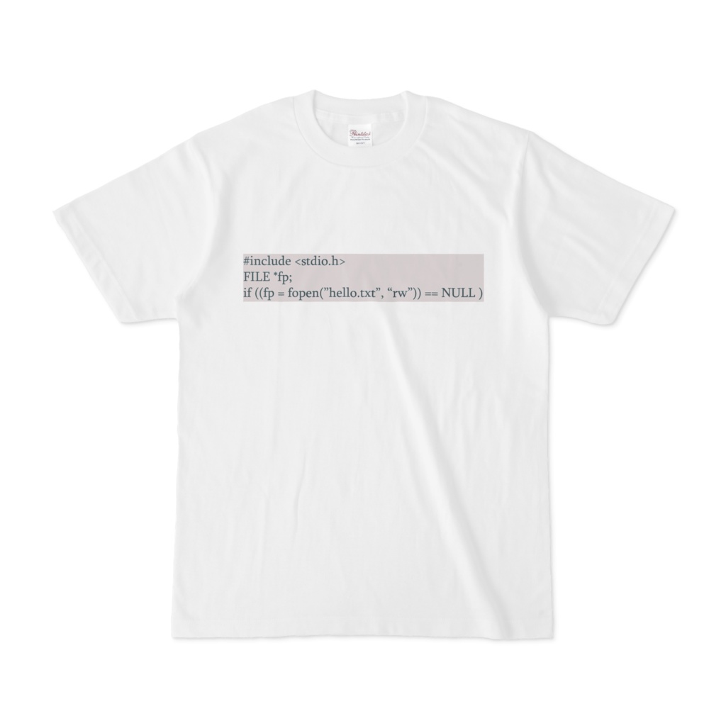 C言語・Ｔシャツ（ダークグレー・ベージュ）