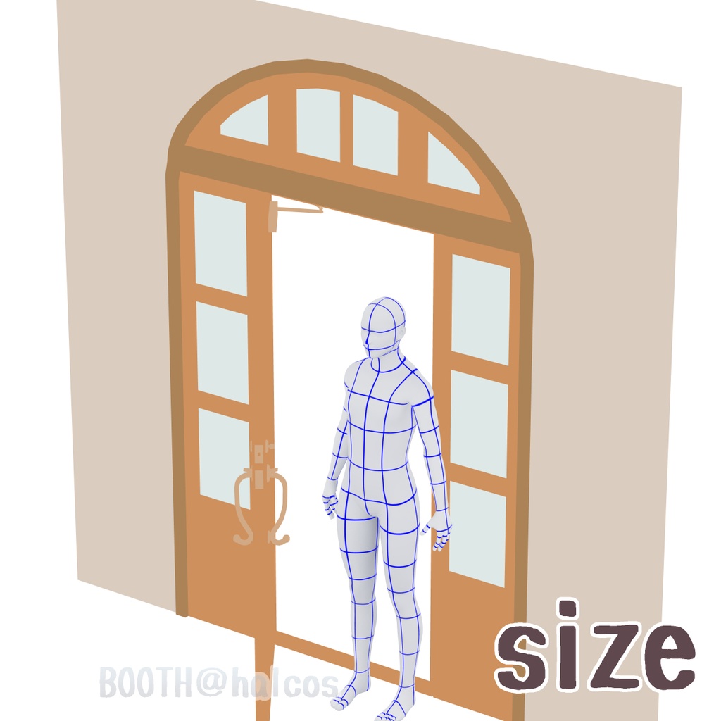 【3D】小道具/ドア/玄関用(全10種)