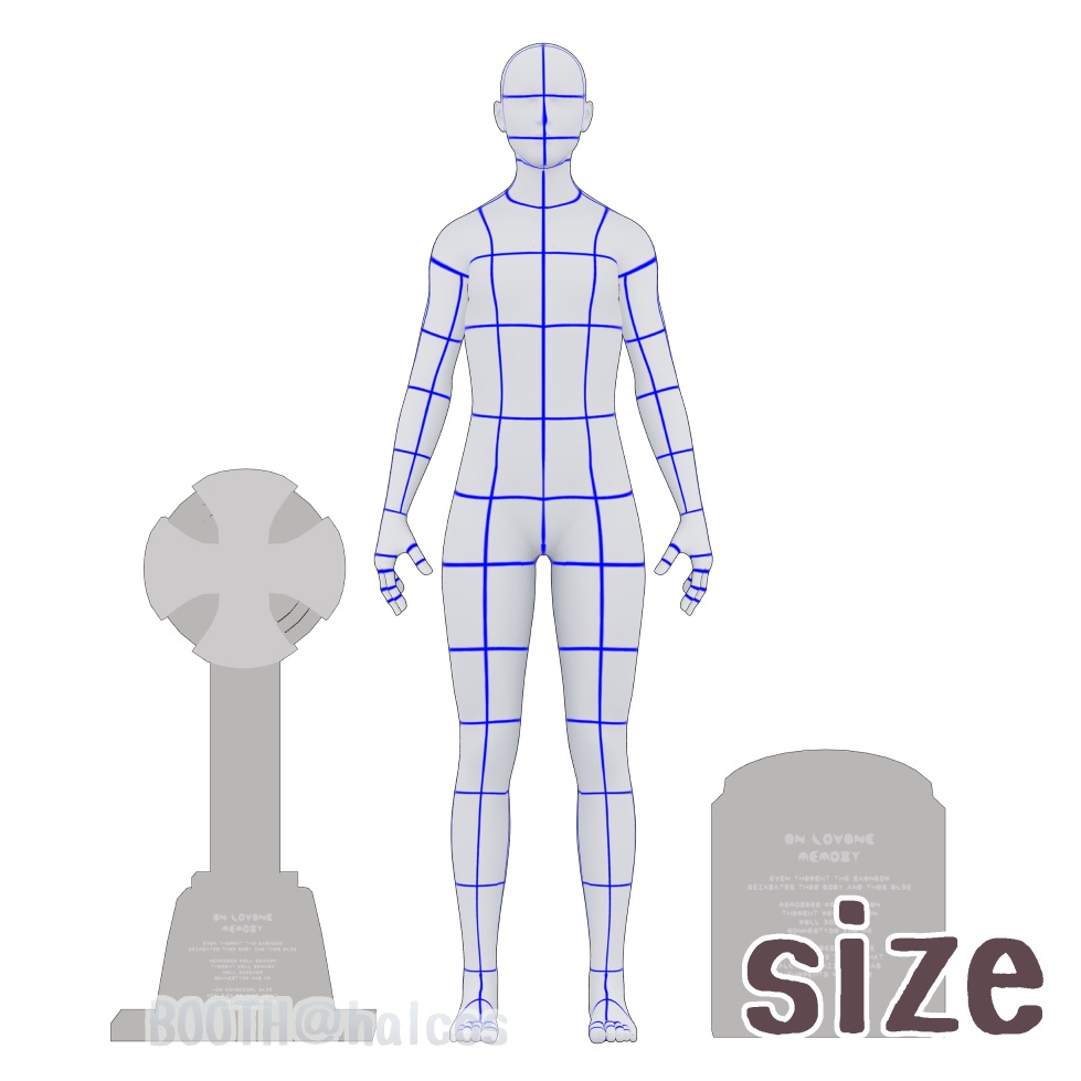 【3D】小道具/西洋の墓石(10種)