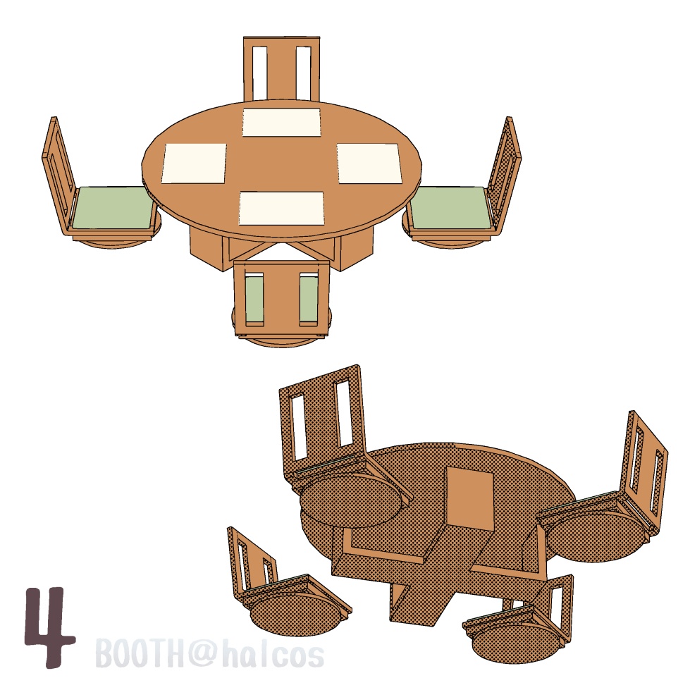 【3D】家具/ローテーブルセット(5種)