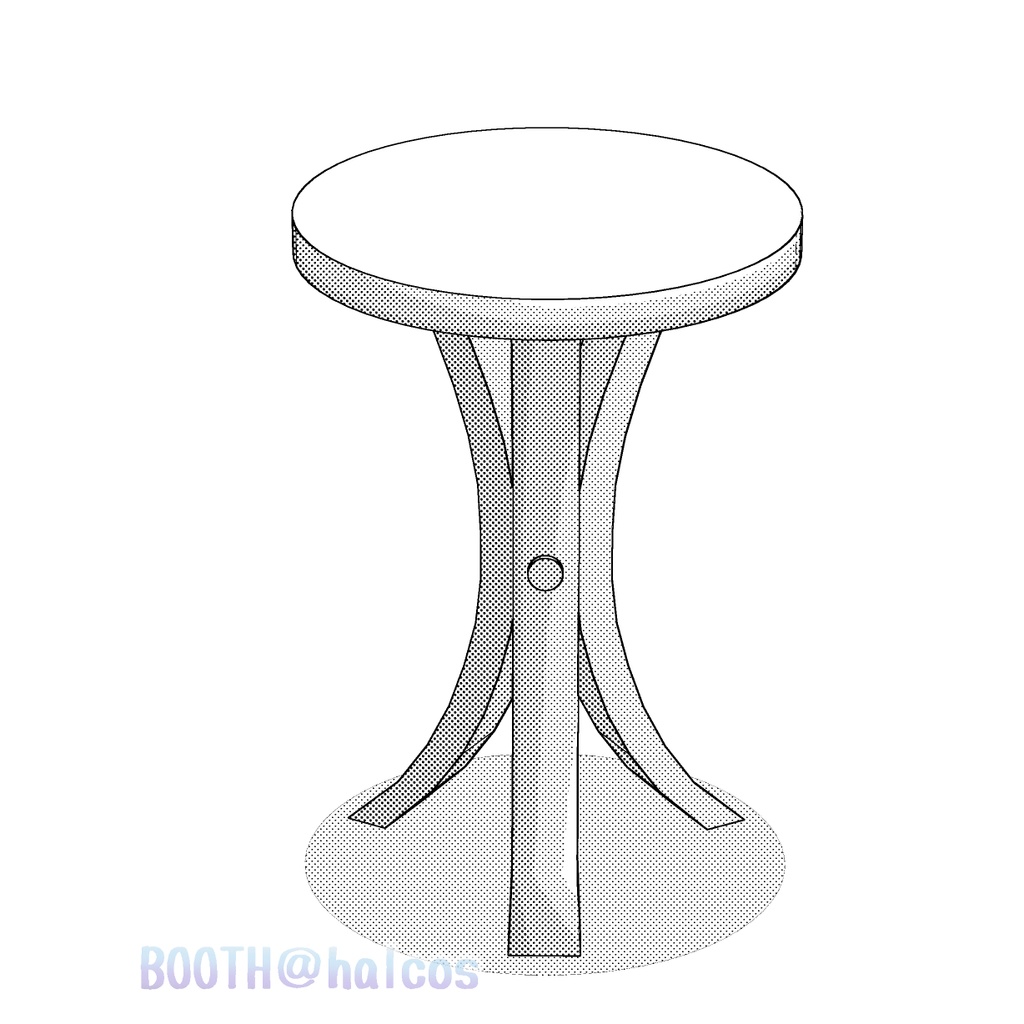 【3D】家具/サイドテーブル(2種)