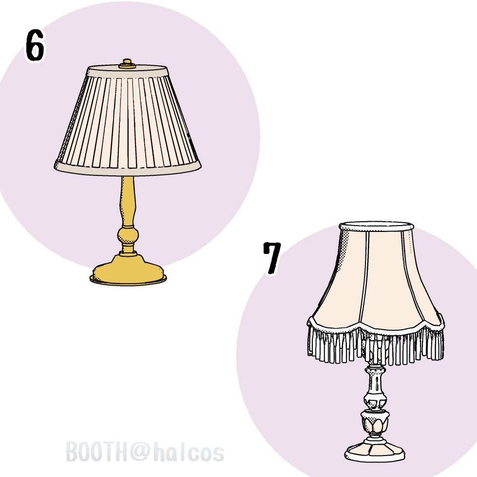 【3D】照明/テーブルランプ(7種)