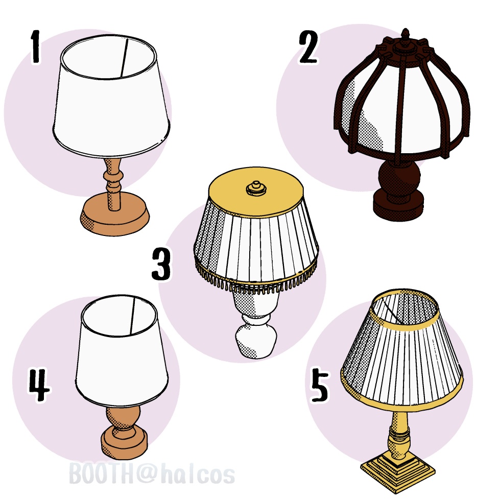 【3D】照明/テーブルランプ(7種)