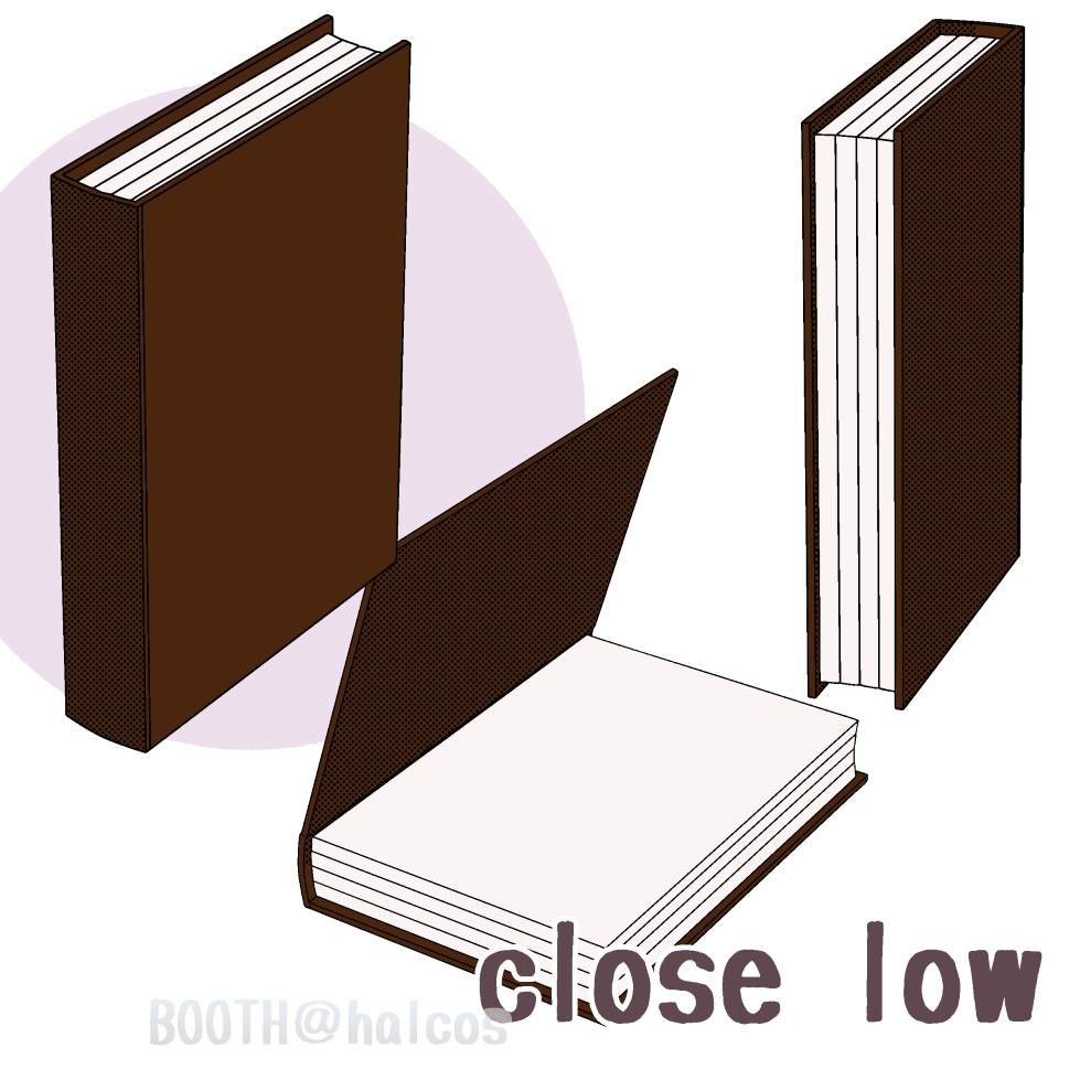 【3D】小物/本(閉/開/半開)全6種