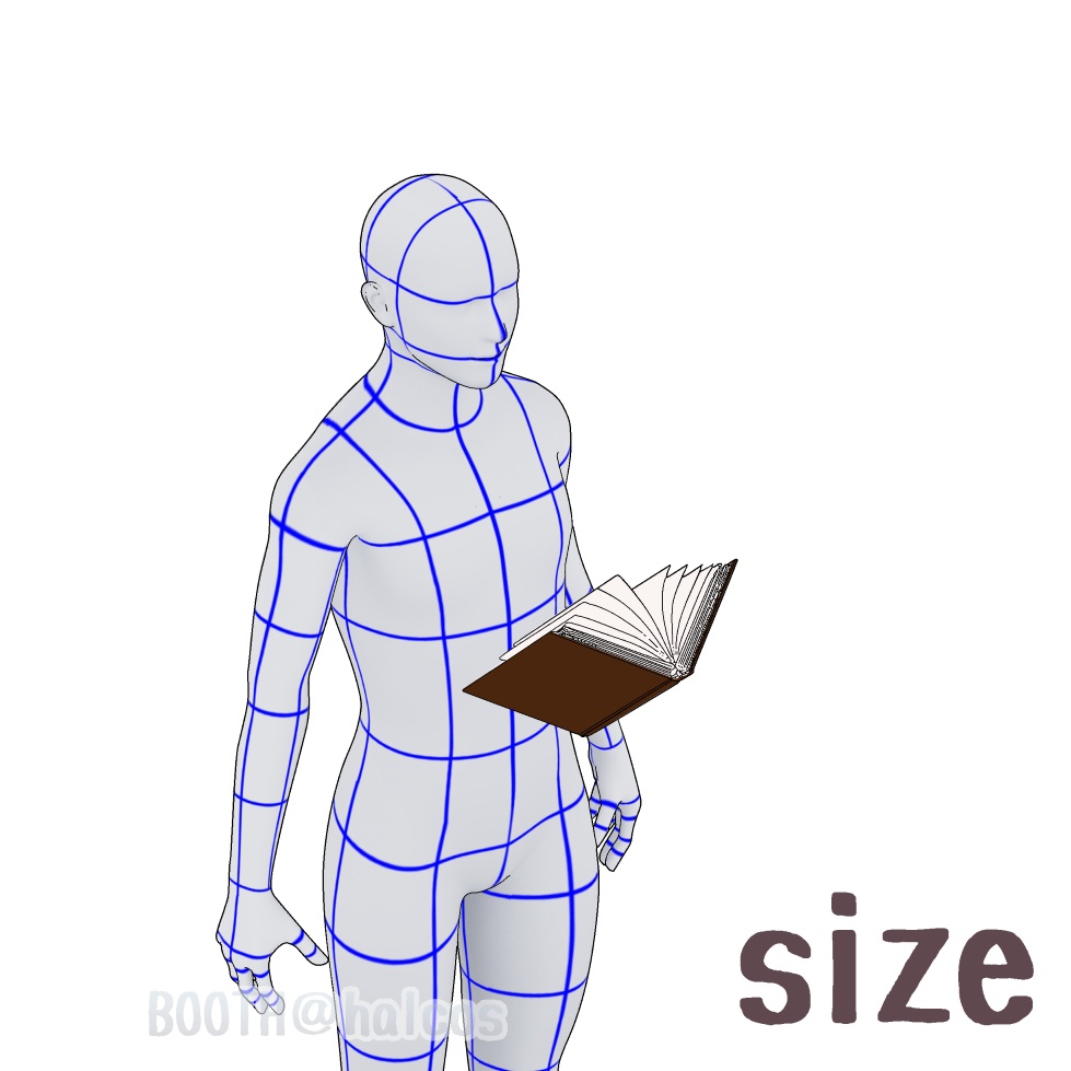 【3D】小物/本(閉/開/半開)全6種