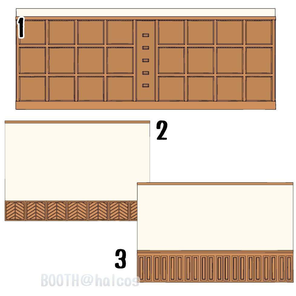 【3D】パターン/壁の装飾