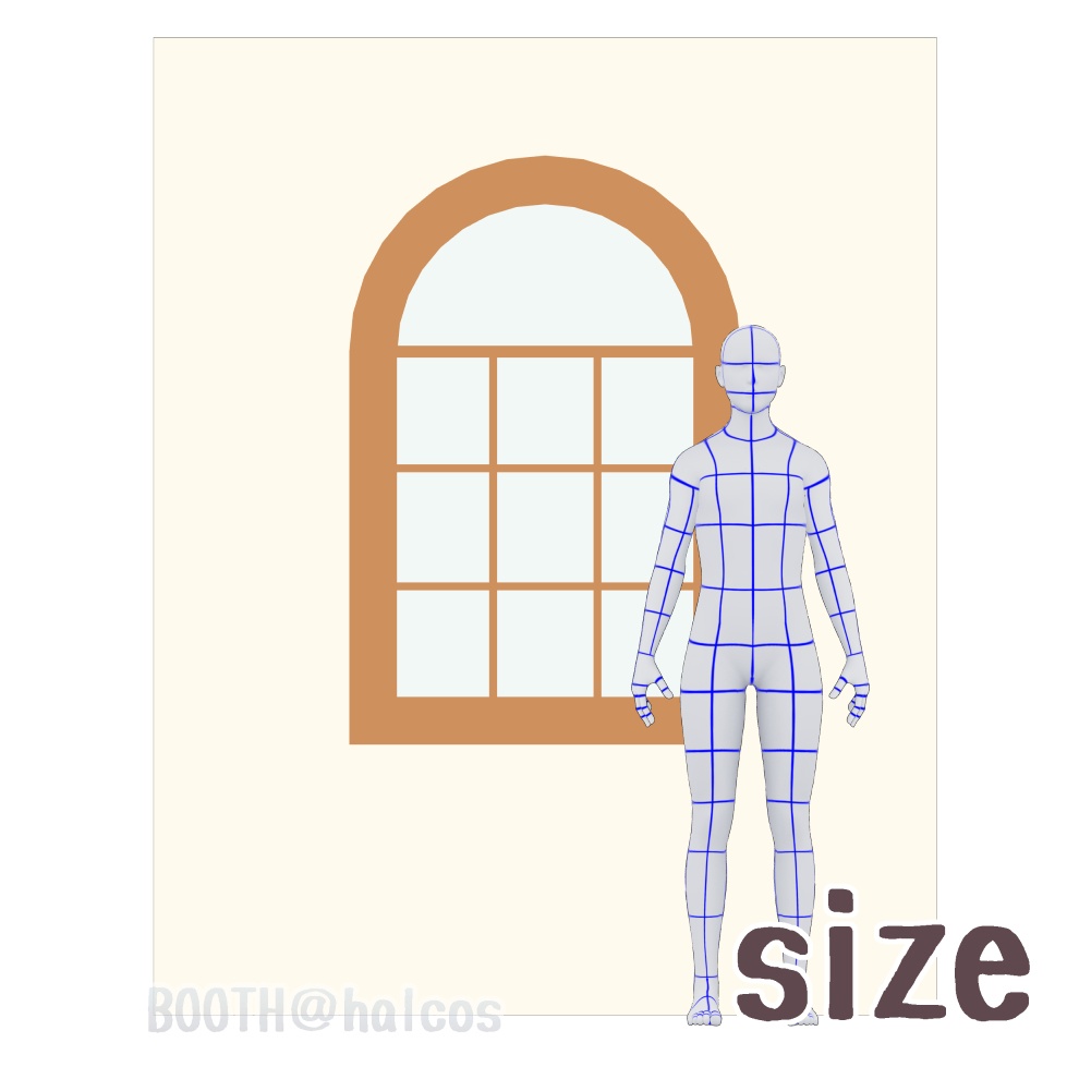 【3D】小道具/シンプルな窓(全10種)