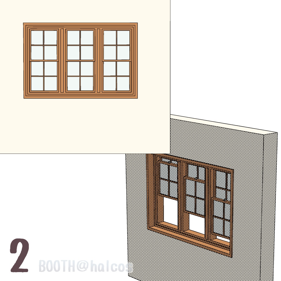 【3D】小道具/シンプルな窓(全10種)