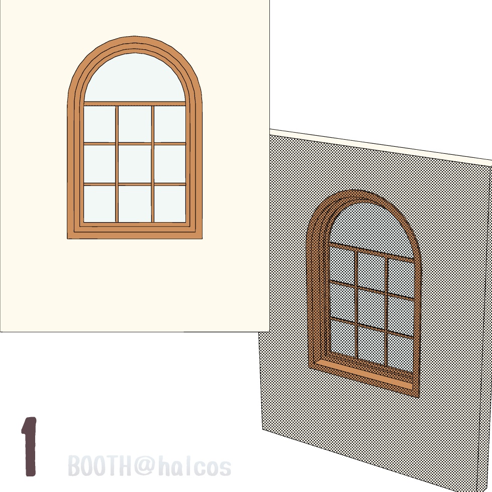 【3D】小道具/シンプルな窓(全10種)